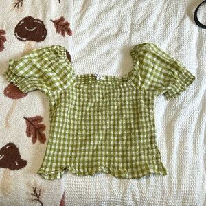 Madewell gingham crop top